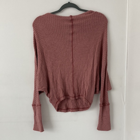 Free People Waffle Dolman Sweater Shirt - Picture 4 of 4
